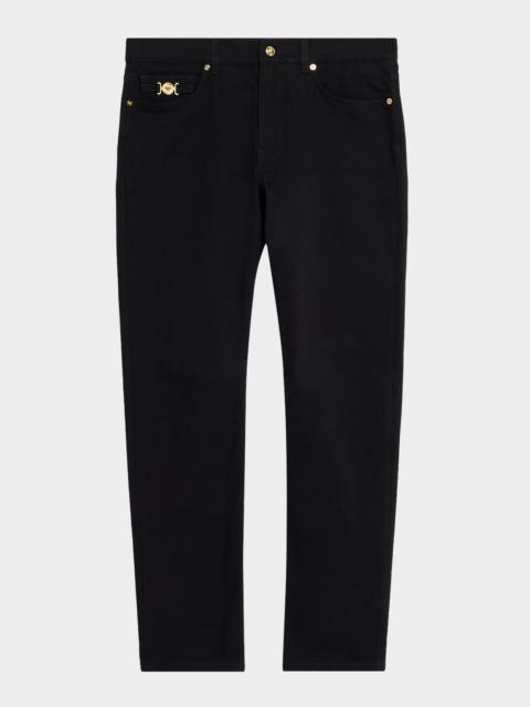 VERSACE Men's Slim-Fit Black Denim Jeans