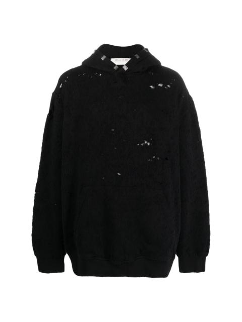 1017 ALYX 9SM distressed pullover hoodie | REVERSIBLE