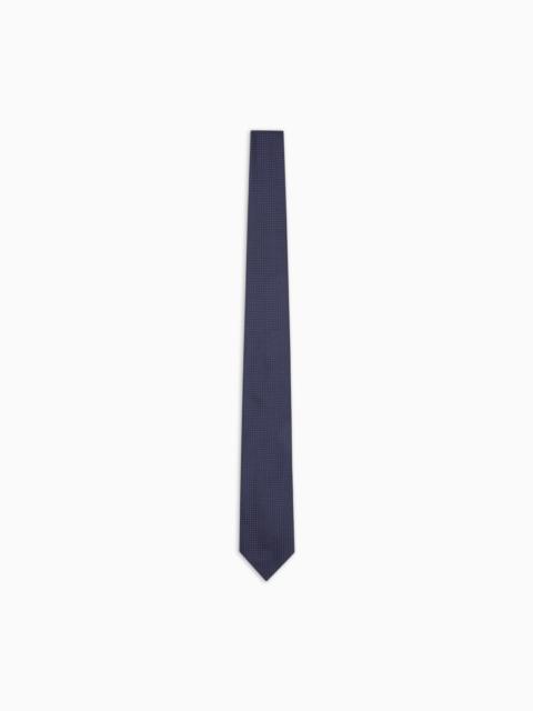 GIORGIO ARMANI PURE SILK TIE WITH MICRO POLKA-DOT JACQUARD