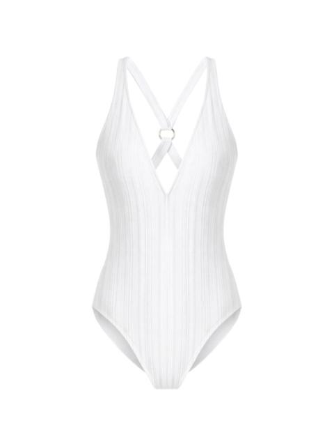 MICHAEL KORS cross-back-ring swimsuit