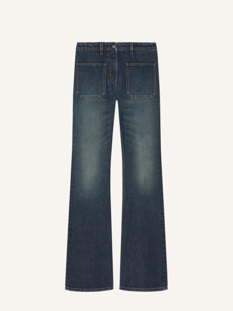 courrèges VINTAGE BLUE DENIM FLARE PANTS