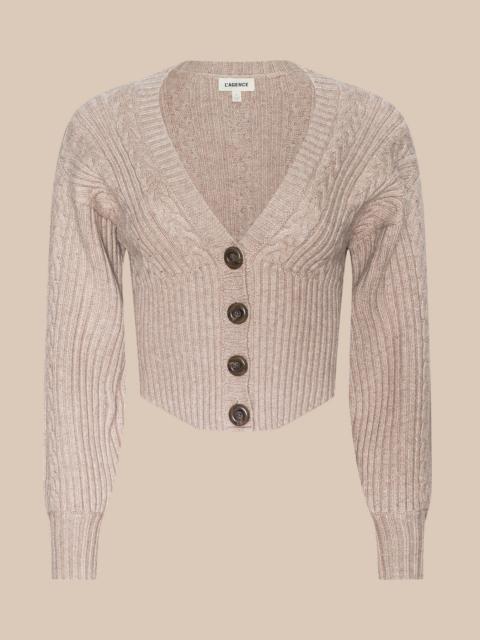 L'AGENCE Hail Cabled Cardigan