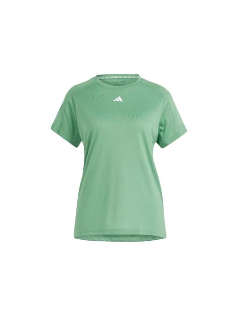 adidas adidas Women's Aeroready Train Essentials Minimal Branding Crewneck T-Shirt Preloved Green