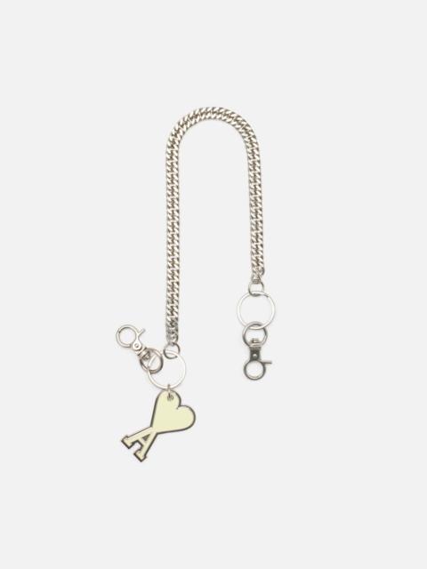 AMI Paris Plain Ami De Coeur Chain Keyring