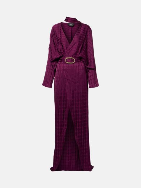 Taller Marmo Dunaway belted crêpe cady wrap dress