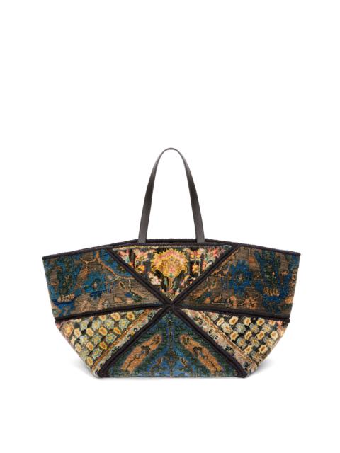 Loewe XXL Carpet Puzzle Fold Tote in silk and wool