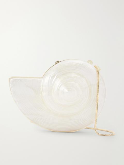 SIMKHAI Marion Shell Acrylic Clutch