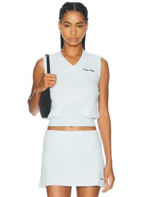 Sporty & Rich Signature Logo Terry Sweater Vest