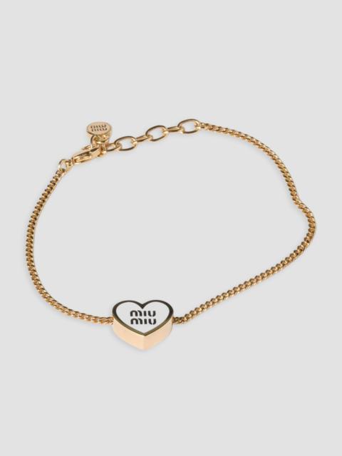 Miu Miu Women's Metal Bracelet - Gold White