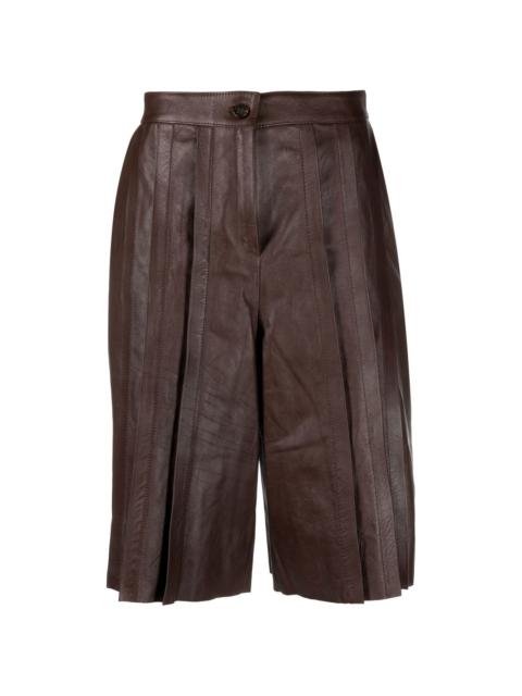 Golden Goose pleated leather shorts
