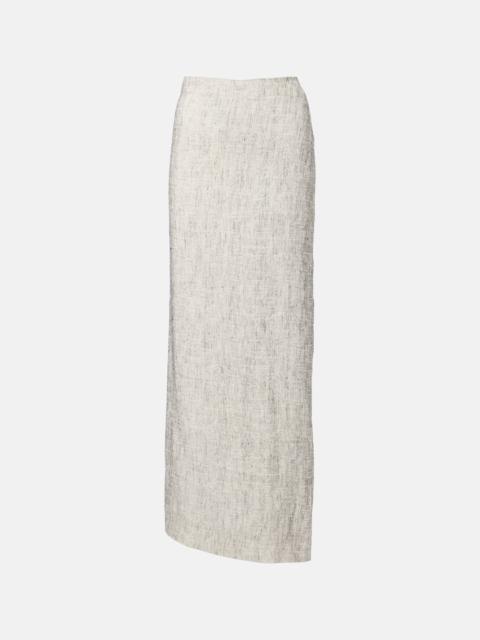 The Row Linen and silk maxi skirt