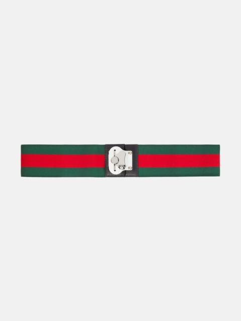 GUCCI Web Stripe luggage strap