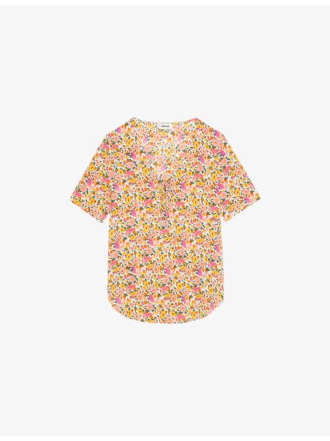 Zadig & Voltaire Terzo Floral-Print Woven Top