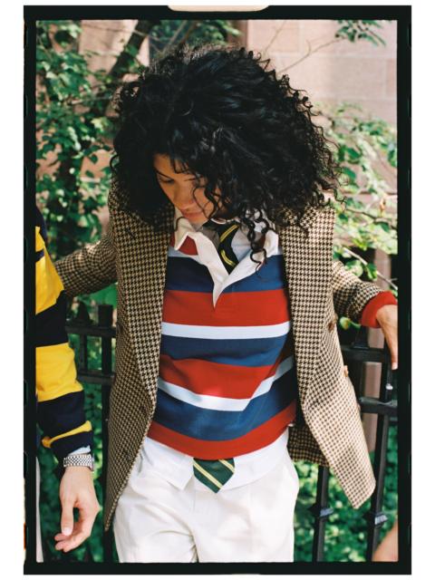 J. PRESS ROYAL AIR FORCE STRIPE COTTON RUGBY - TRIM FIT