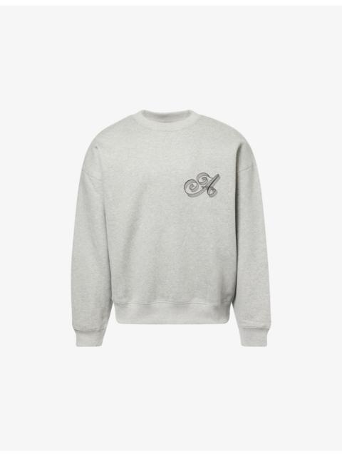 AWAKE NY Script Crewneck Cotton-Jersey Sweatshirt
