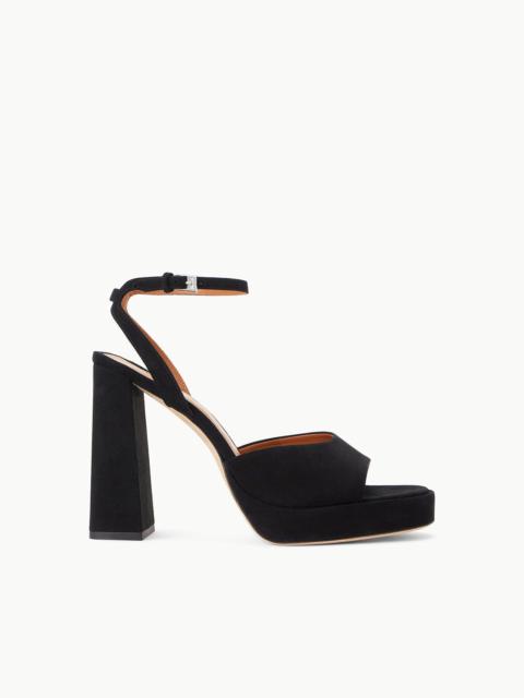 STAUD STAUD SOLANGE PLATFORM BLACK SUEDE