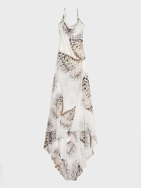 Blumarine PRINTED GEORGETTE SLIP DRESS