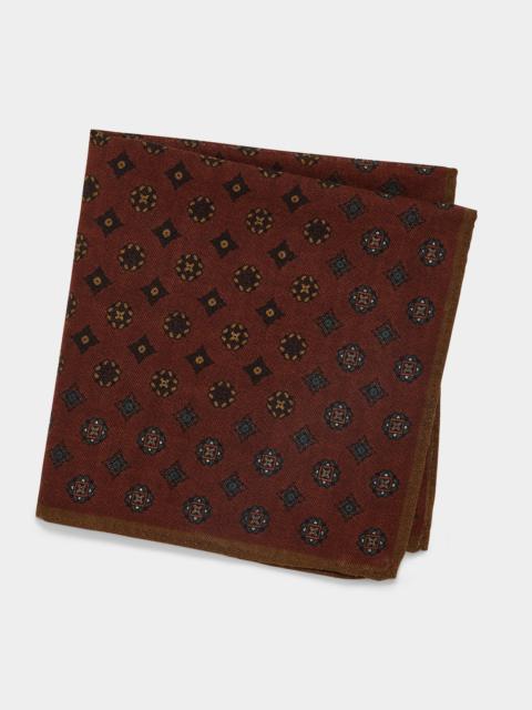 TODD SNYDER Italian Wool Medallion Pocket Square
