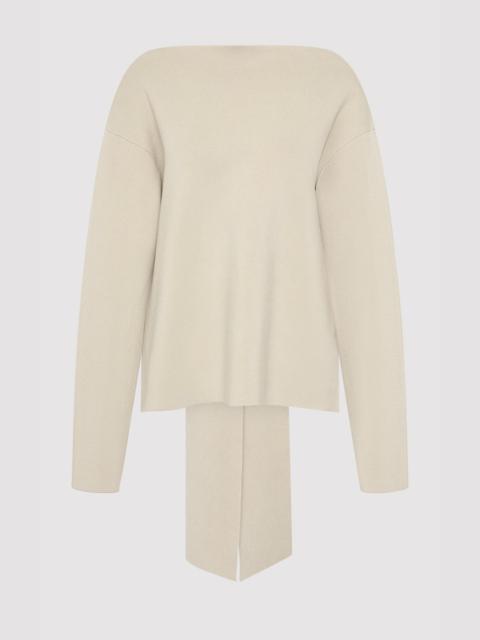 ST. AGNI Milano Knit Scarf Jumper - Creme