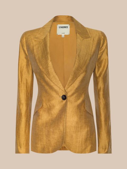 L'AGENCE Chamberlain Linen-Blend Blazer