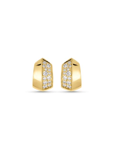 STONE AND STRAND Buvette Diamond Pave Huggie Earrings