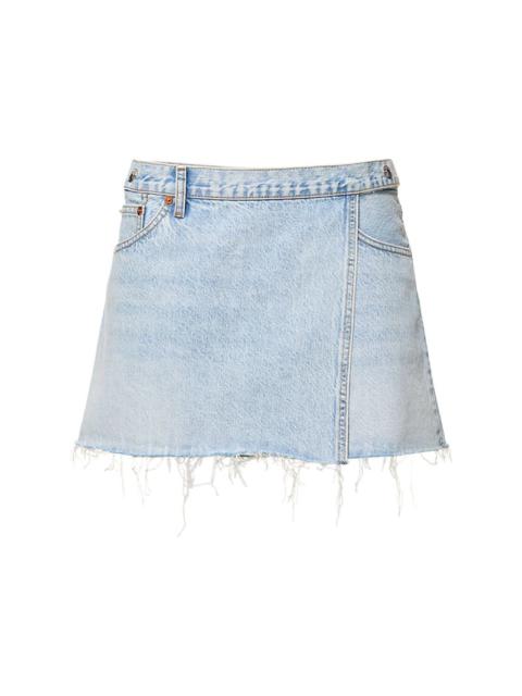 RE/DONE RE/DONE & Pam mid rise denim mini skirt