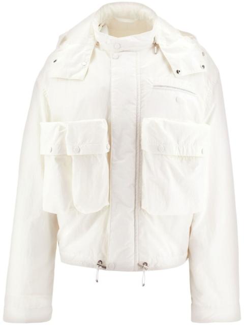 FERRAGAMO White Hooded Padded Jacket