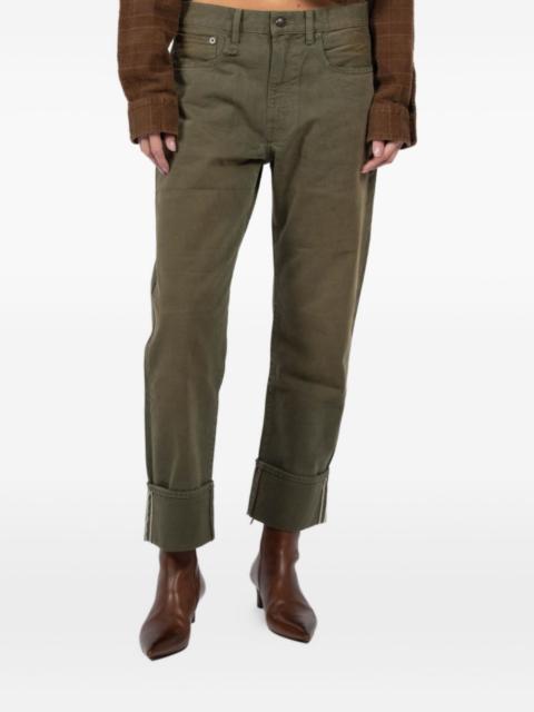 R13 cuffed-hem cotton jeans