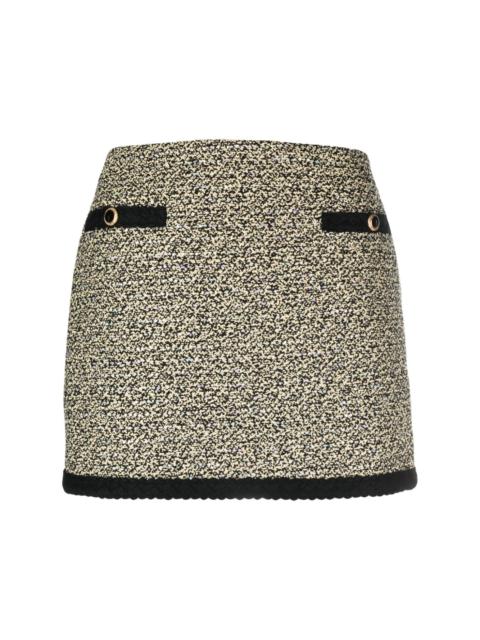 sequinned tweed miniskirt