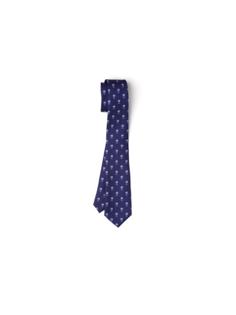 Air balloon print tie
Printed Silk Twill Navy