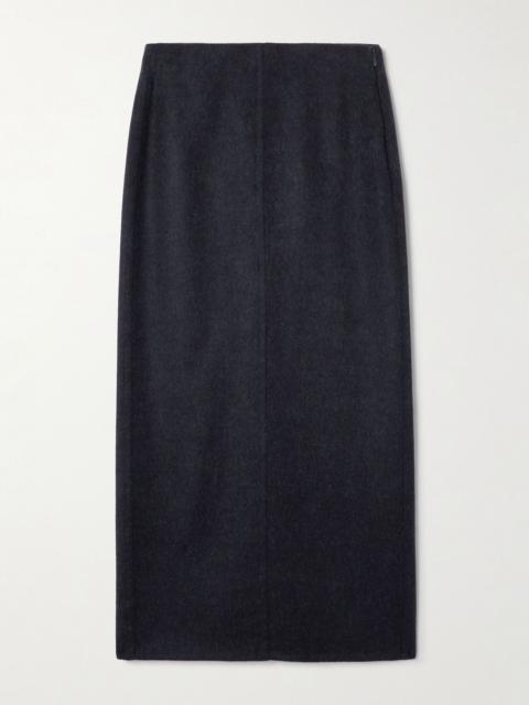 Wool midi skirt Navy