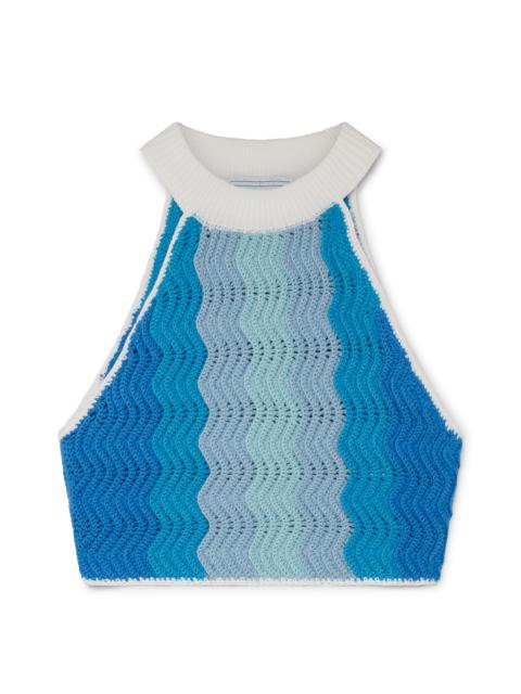 CASABLANCA Blue Gradient Sleeveless Top | Casablanca Paris