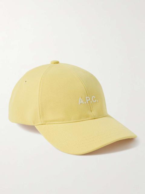 A.P.C. Charlie Logo-Embroidered Cotton-Canvas Baseball Cap