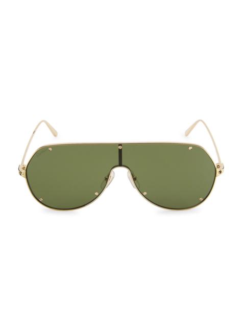Cartier Men's Santos De Ct0324s-001 99MM Sunglasses - Gold Green