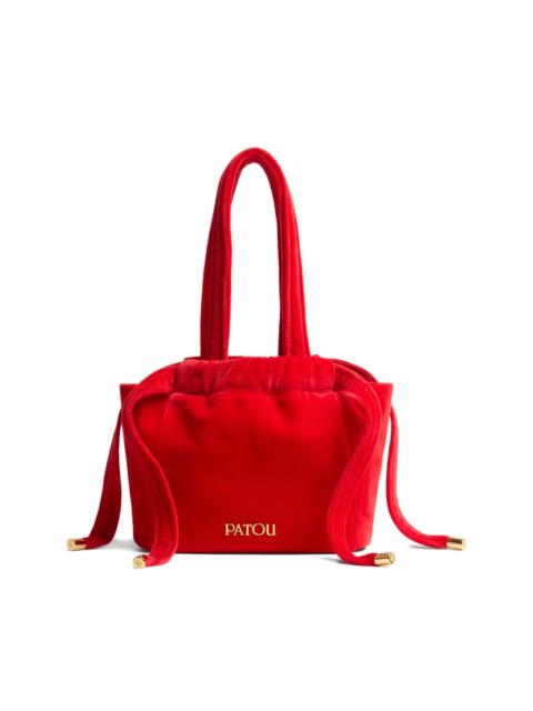 PATOU Evening velvet drawstring bag