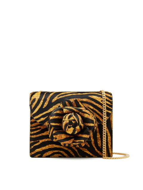 Oscar de la Renta TIGER PRINTED MINI TRO BAG