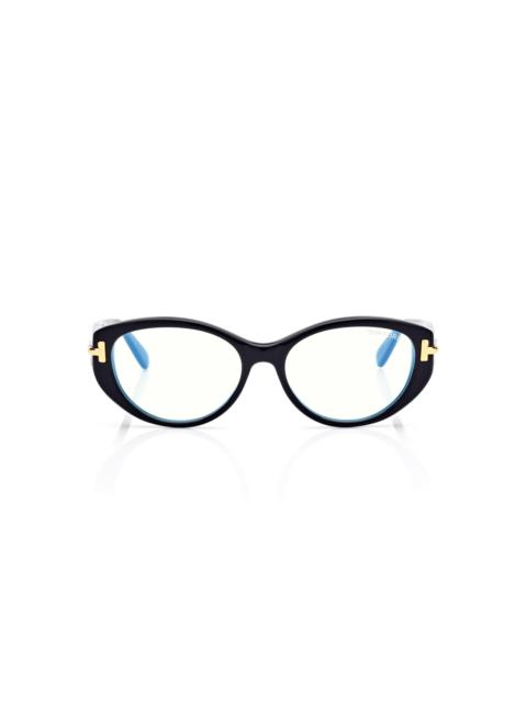 TOM FORD ICON BLUE BLOCK OVAL OPTICALS