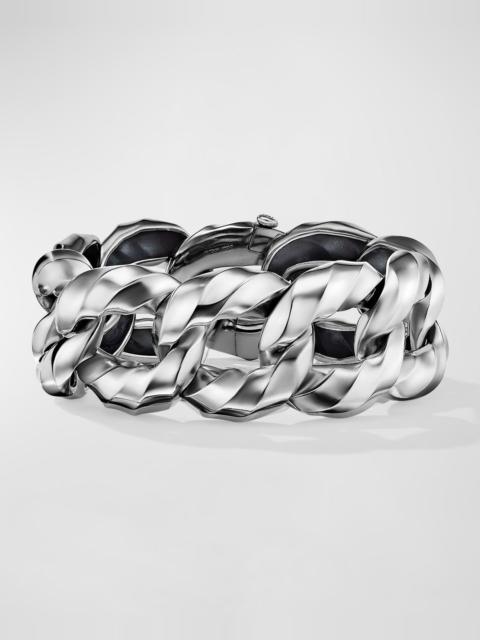 DAVID YURMAN 23mm Cable Edge Link Chain Bracelet in Recycled Sterling Silver
