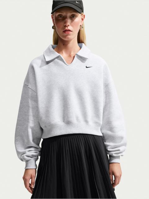 Nike Nike Studio Fleece Medium Weight Women's Oversized Cropped Polo
