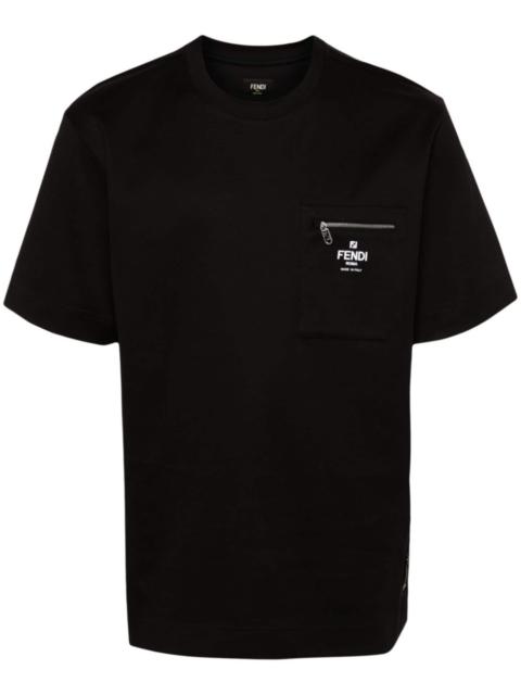 FENDI logo-print cotton T-shirt