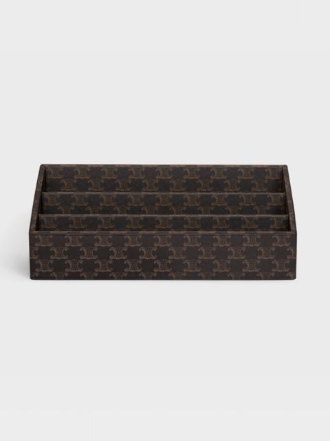CELINE stationery organizer in triomphe canvas