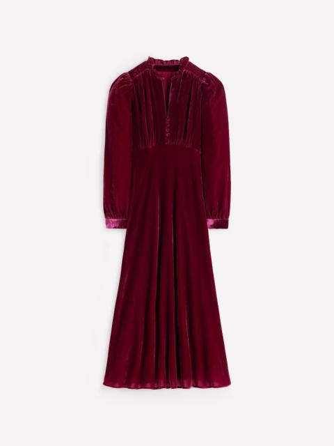 BODEN Cassie Velvet Tea Dress-Ruby Red