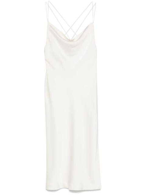 ROTATE satin midi slip dress