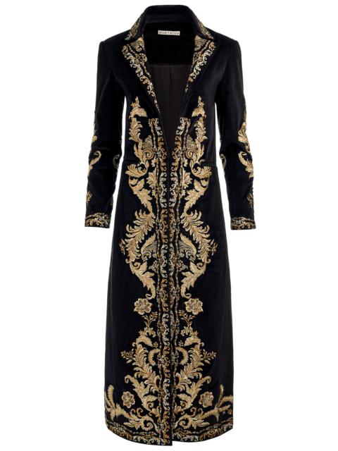 Alice + Olivia MACEY EMBROIDERED LONG BLAZER