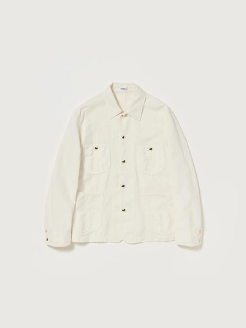 AURALEE WOOL COTTON LINEN OX WORK JACKET