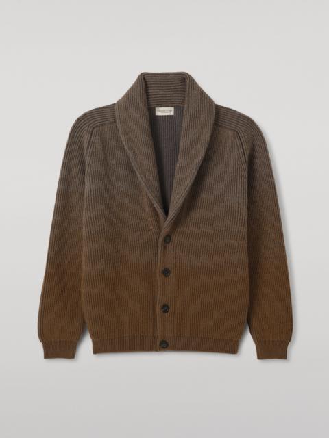 Johnstons of Elgin Pioneer Green Shawl Collar Cashmere Cardigan