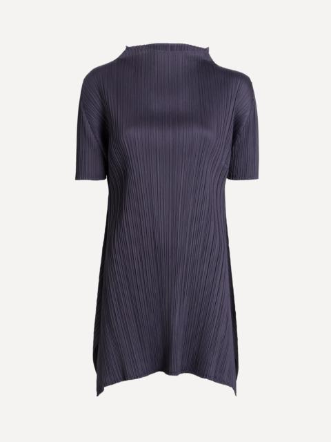 Pleats Please Issey Miyake MONTHLY COLOURS: JULY Dark Grey Pleated Tunic