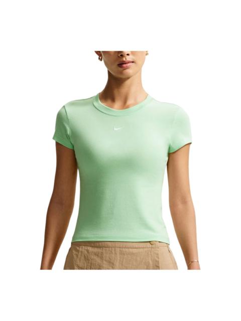 Nike (WMNS) Nike Crewneck Plain Short Sleeve T-Shirt 'Green' FV5509-392