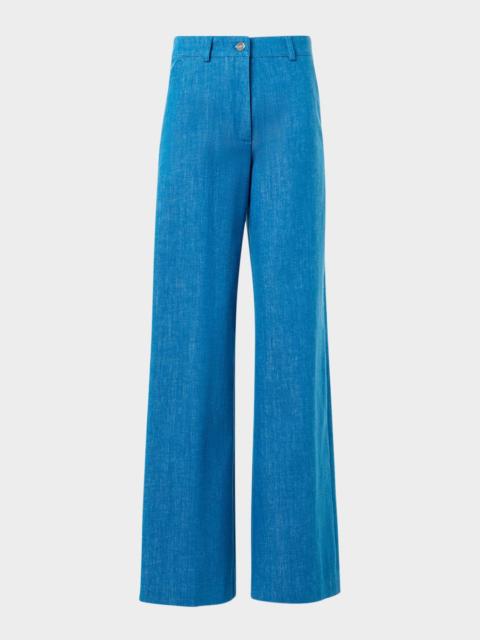 AKRIS Finnian Wide-Leg Denim Pants