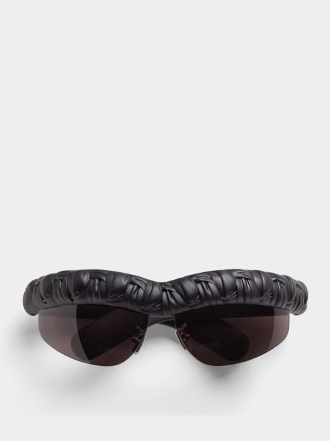 Bottega Veneta Pleat Wraparound Sunglasses